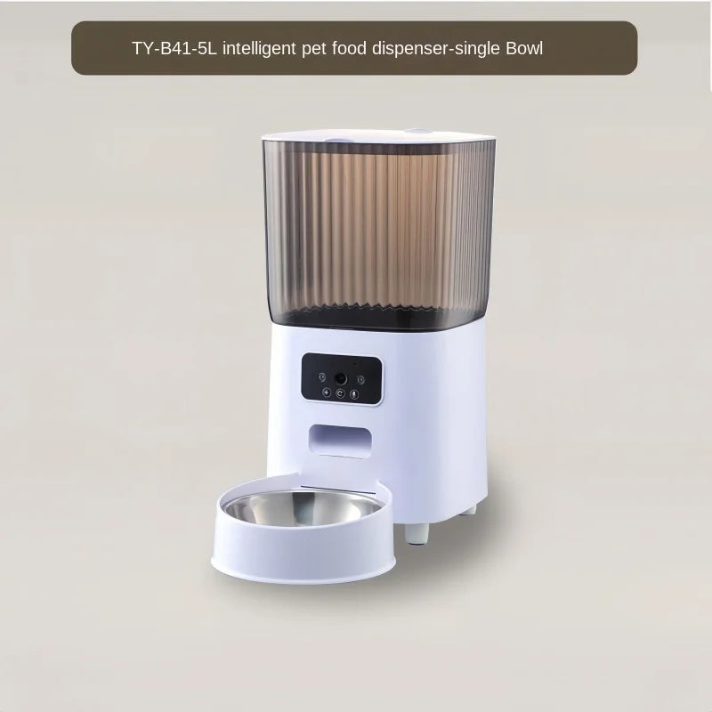 Automatic Pet Food Machine, 5G Wifi Connection, Pet Timed Intelligent Feeder with Preservation Function, Suitable for Cats/Dogs