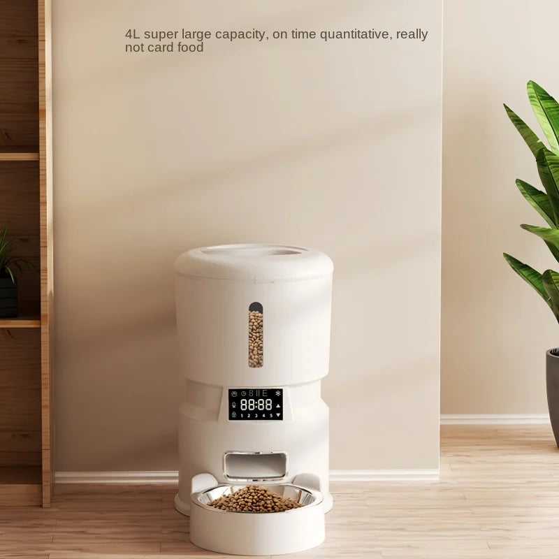 Automatic Pet Food Machine, 5G Wifi Connection, Pet Timed Intelligent Feeder with Preservation Function, Suitable for Cats/Dogs