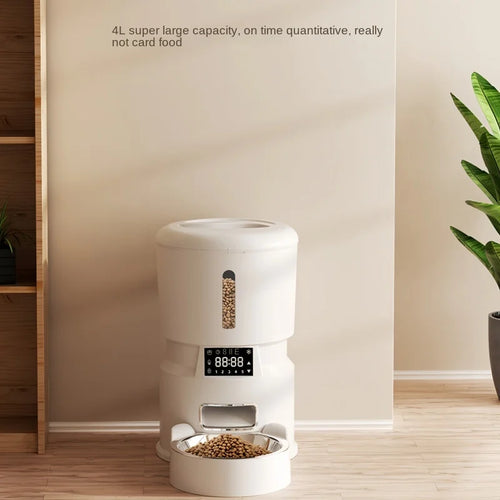 Automatic Pet Food Machine, 5G Wifi Connection, Pet Timed Intelligent Feeder with Preservation Function, Suitable for Cats/Dogs