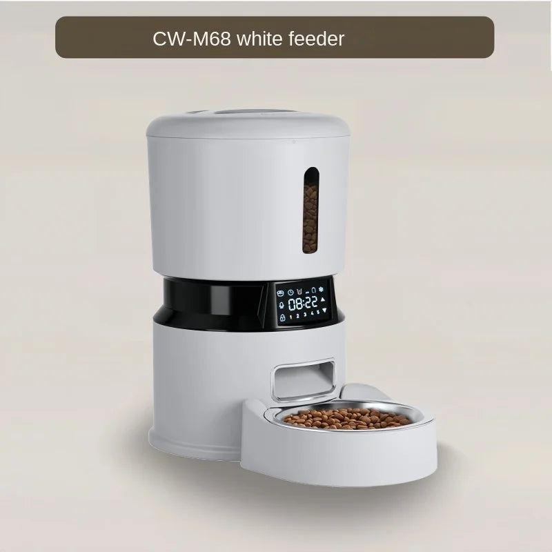 Automatic Pet Food Machine, 5G Wifi Connection, Pet Timed Intelligent Feeder with Preservation Function, Suitable for Cats/Dogs