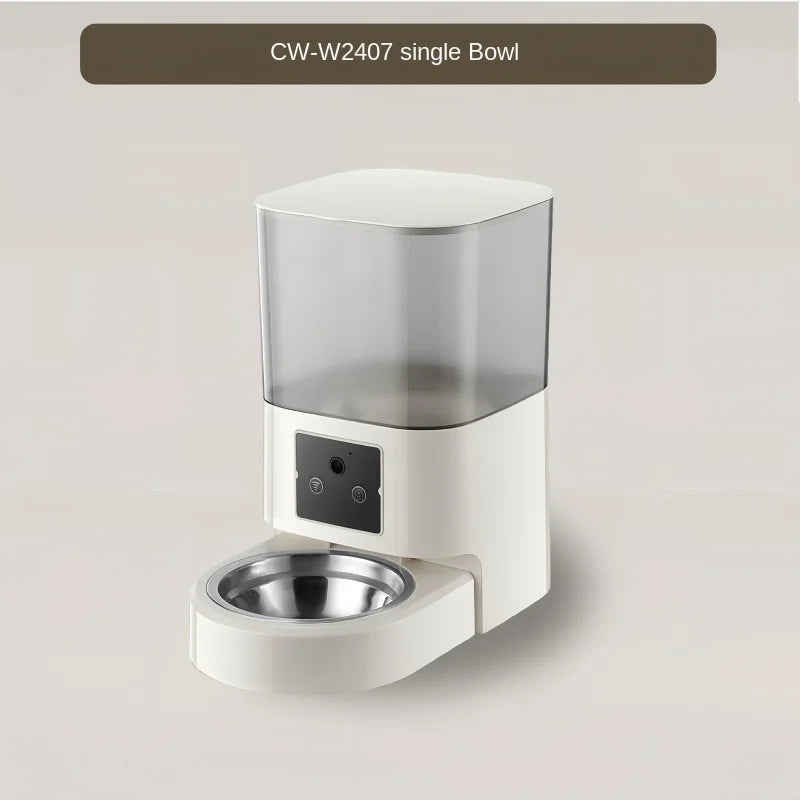 Automatic Pet Food Machine, 5G Wifi Connection, Pet Timed Intelligent Feeder with Preservation Function, Suitable for Cats/Dogs